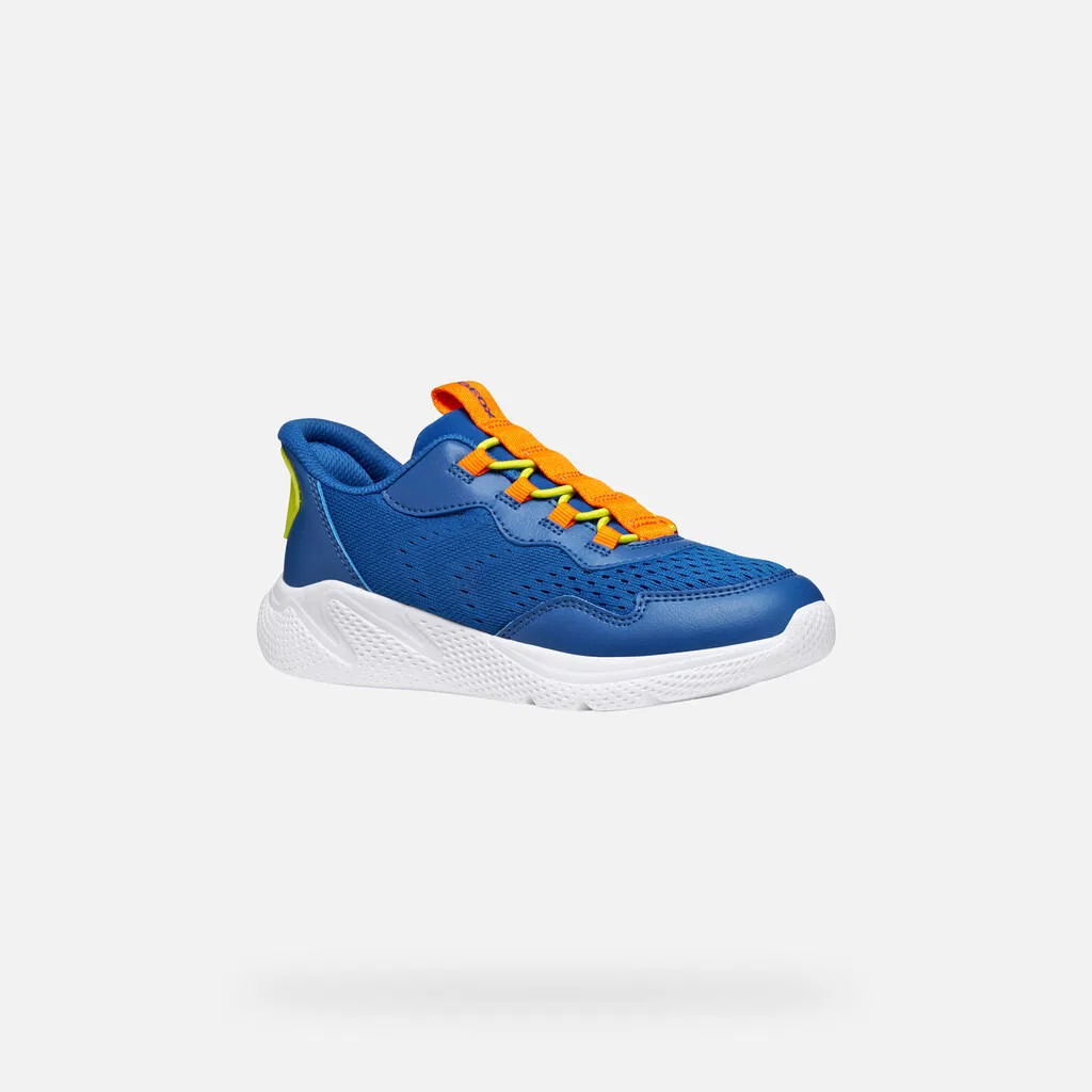Детские кроссовки с вентиляцией Geox Sprintye Fast In, Konigsblau Orange — фото 4