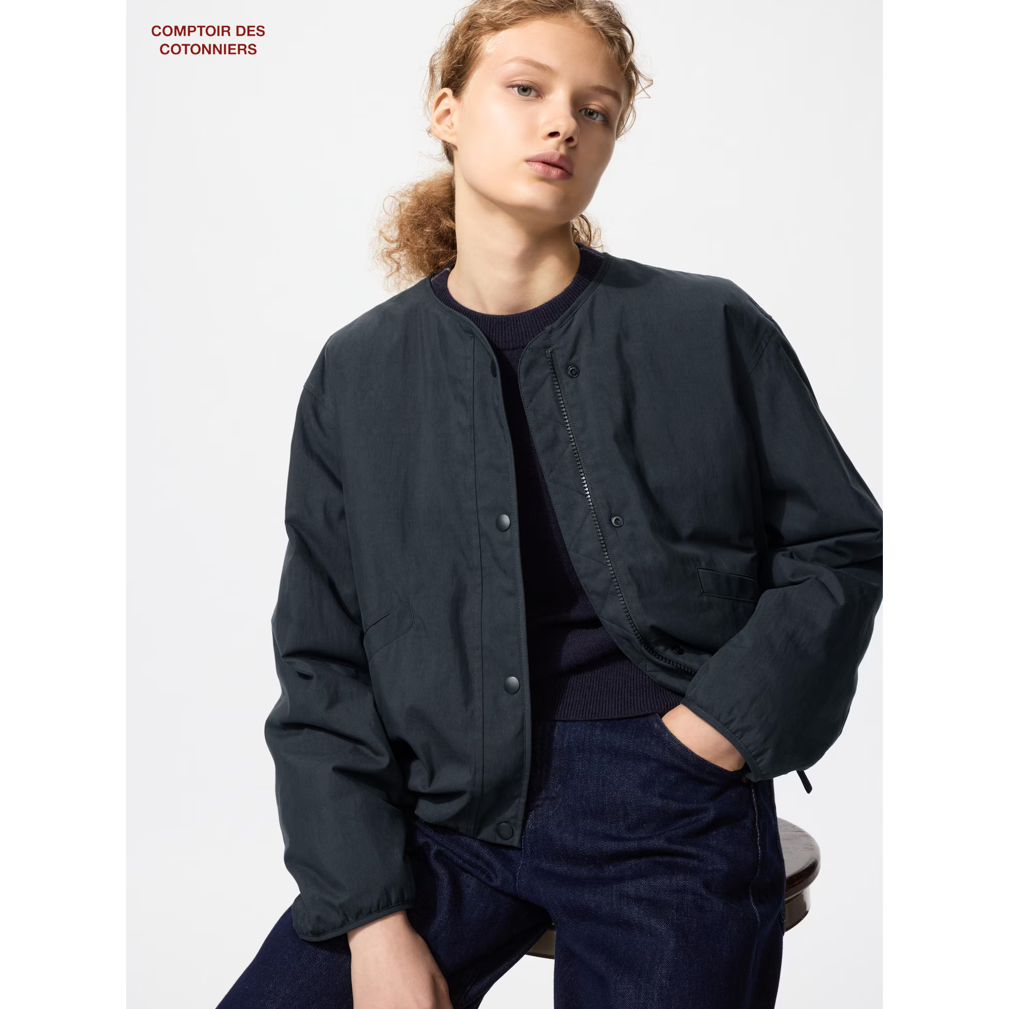 

Хлопковая мягкая куртка Uniqlo, 09 черный