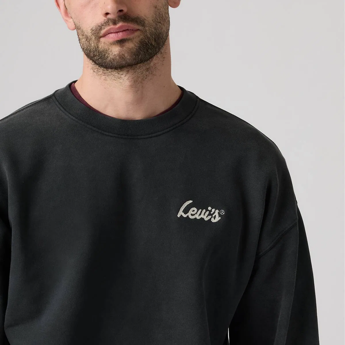 Толстовка с вышитым закатом Levi's, Original Brand Jet Black - Black — фото 2