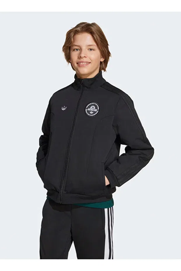 Детское пальто для девочек с воротником-стойкой jv7706 Adidas, Black
