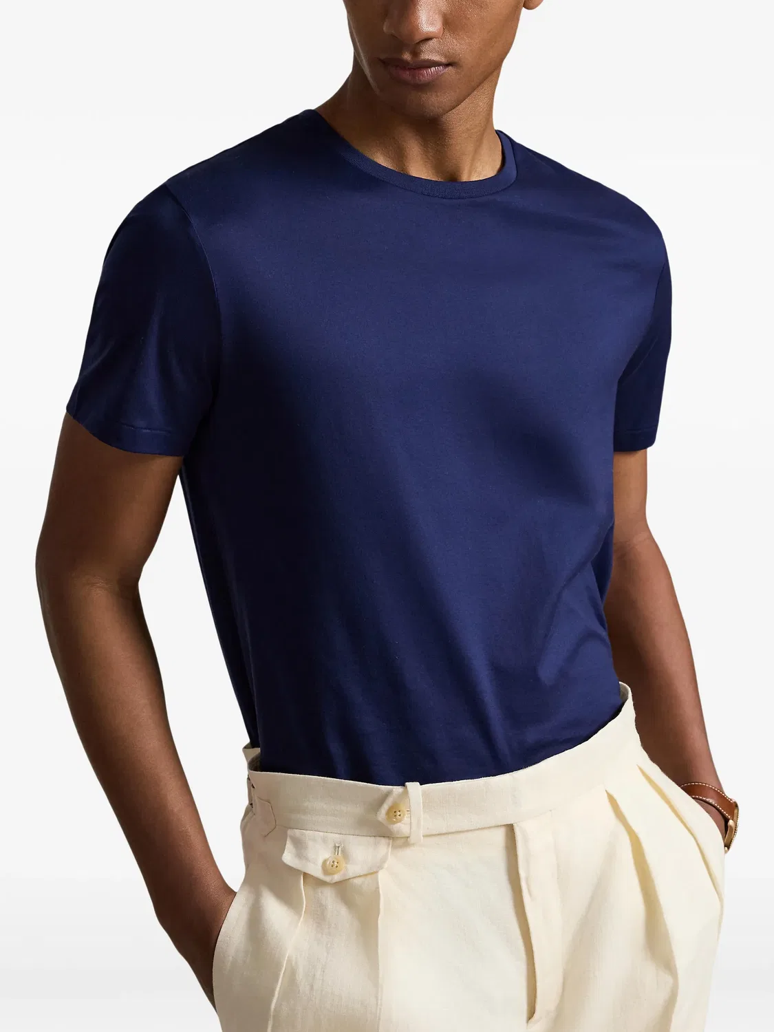 Футболка с круглым вырезом синяя Polo Ralph Lauren, синий — фото 2