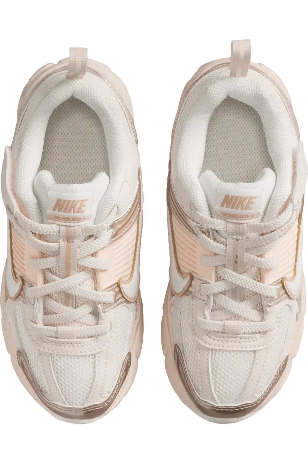 Детские кроссовки на шнуровке Vomero 5 Nike, Chalk/Sail/Chalk — фото 3