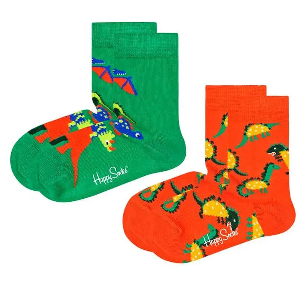 Носки Dinos 2 пары Happy Socks, зеленый