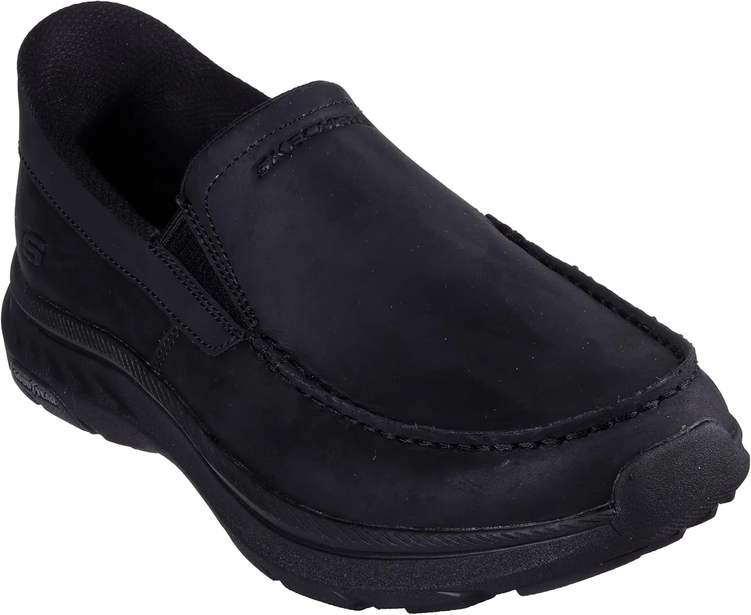 Мужские лоферы Skechers USA Pollard-Osgood с мысом-мокасином, черный — фото 2