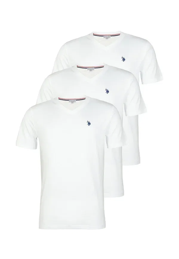 Комплект футболок с v-образным вырезом Basic T-Shirt U.S. Polo Assn., белый — фото 4