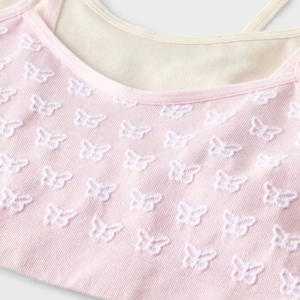 Детский комплект бюстгальтеров без швов 2 шт. KIDS SOCKS/PACKAGED UNDERWEAR, Pink — фото 3