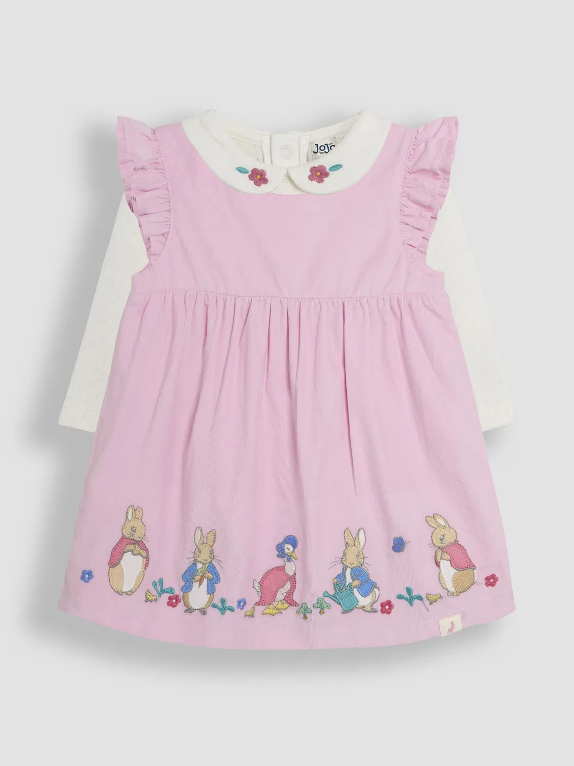 Платье с боди Peter Rabbit, JoJo Maman Bébé, розовый