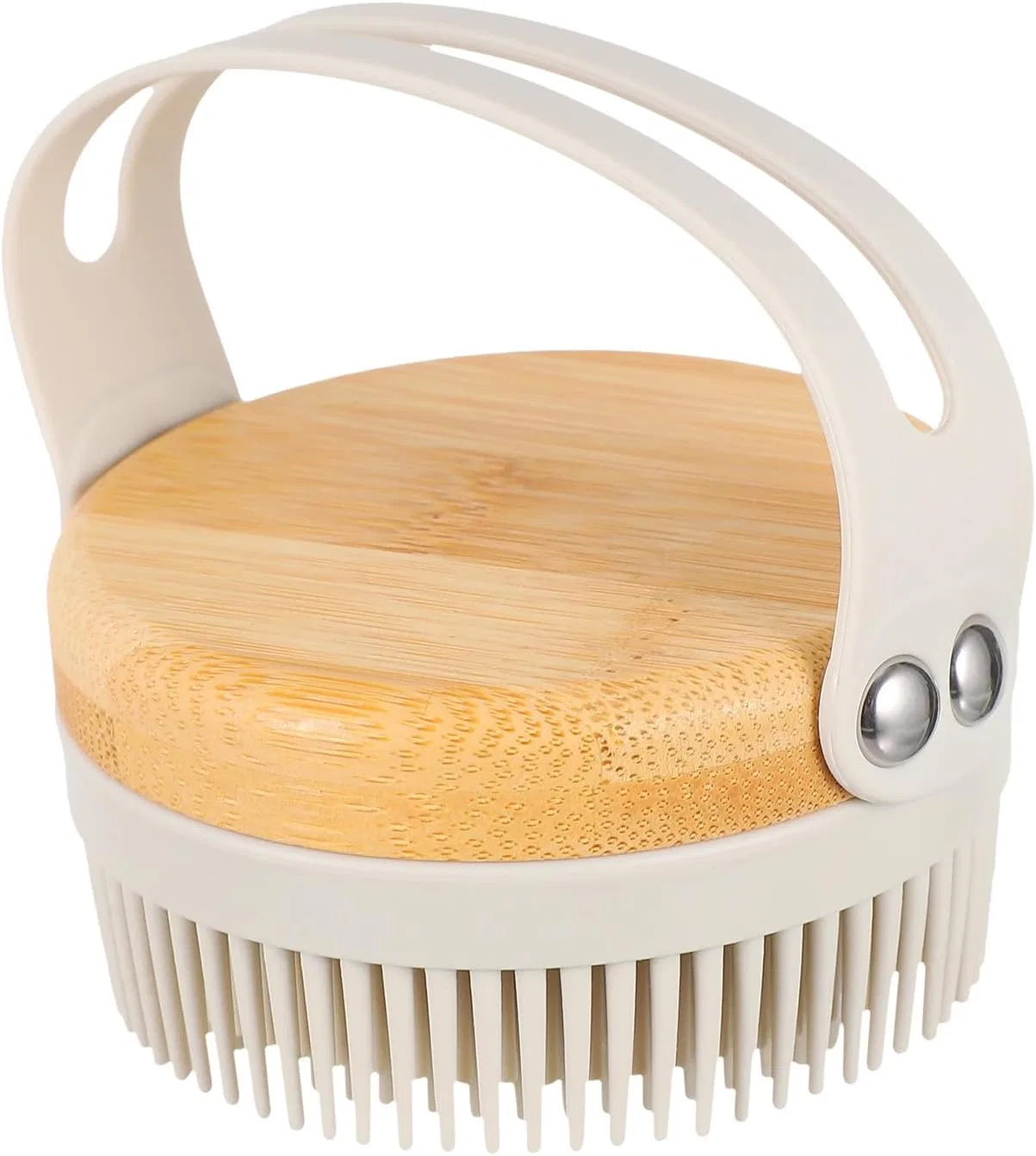 Щетка для душа и мытья волос, DIYEAH, Bamboo, Silicone, 8.5x8x7.5 см