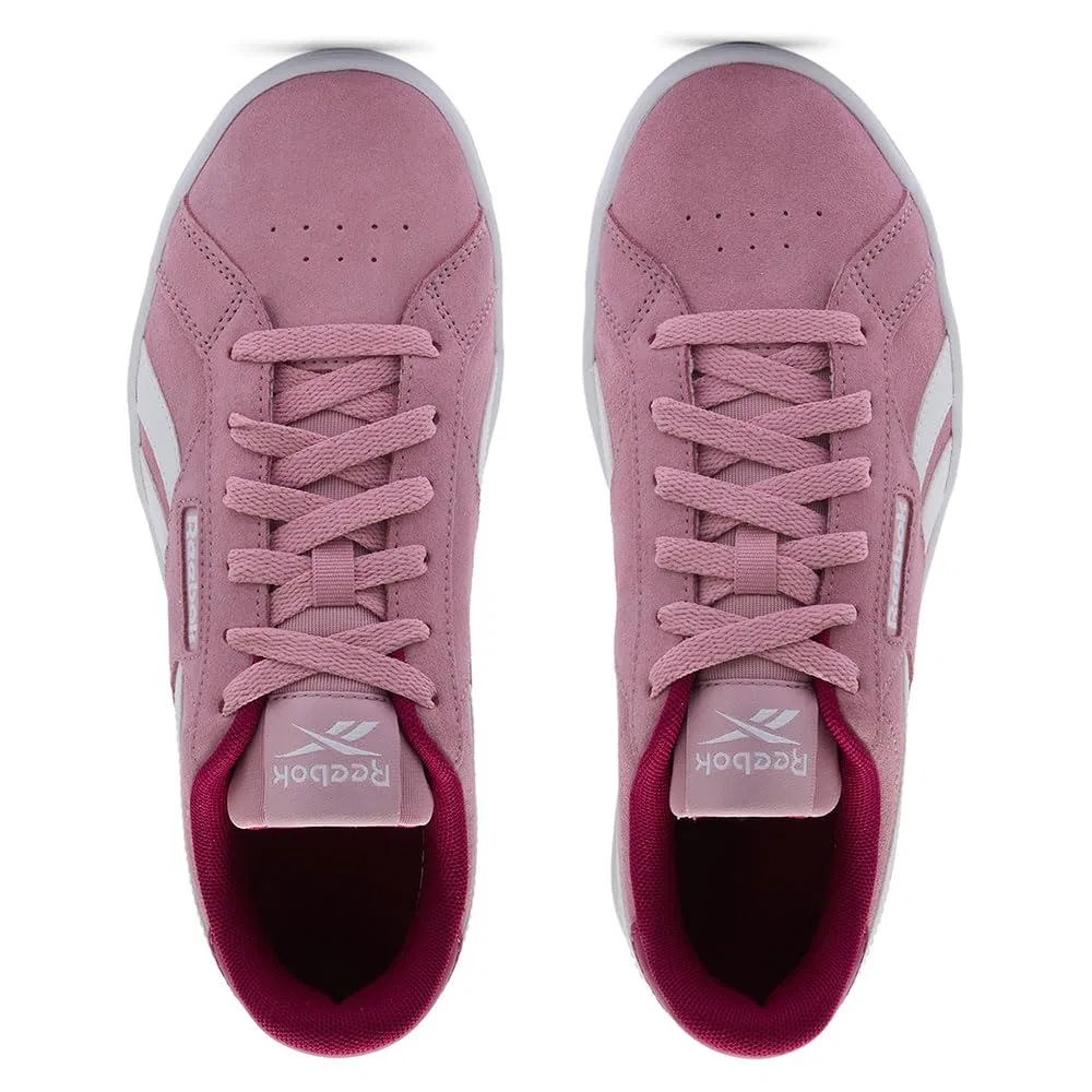 Детские кроссовки для девочек синтетические Reebok Court Retro, Dustyrosis Verryberry White — фото 4