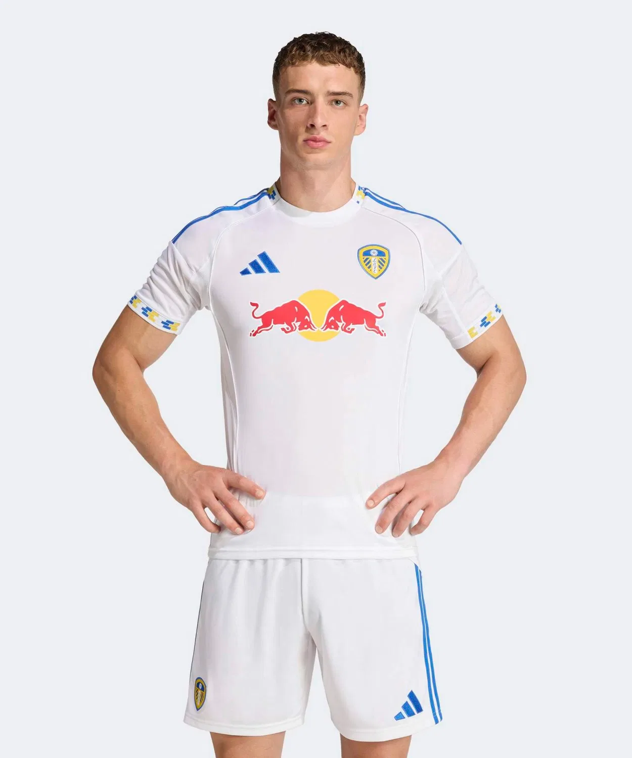 Мужская футболка с коротким рукавом с принтом Leeds United FC Home Jersey Adidas, White