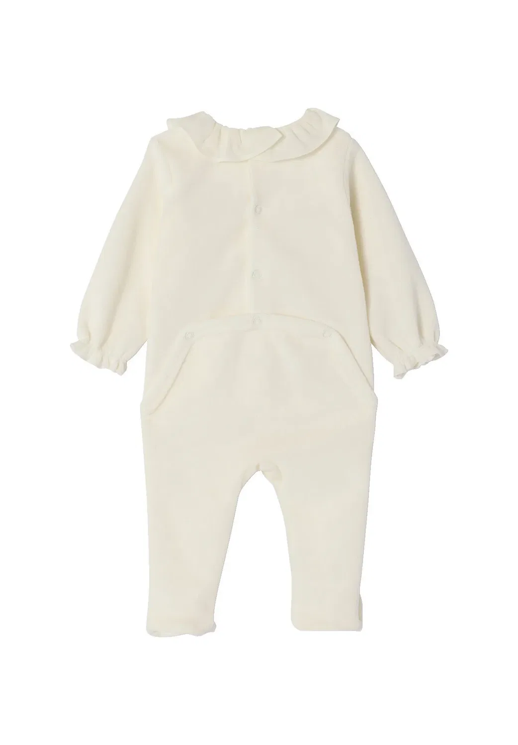 2Er-Pack baby schlafanzüge aus samt унисекс - костюм для сна Envie De Fraise, Wollweiß — фото 2