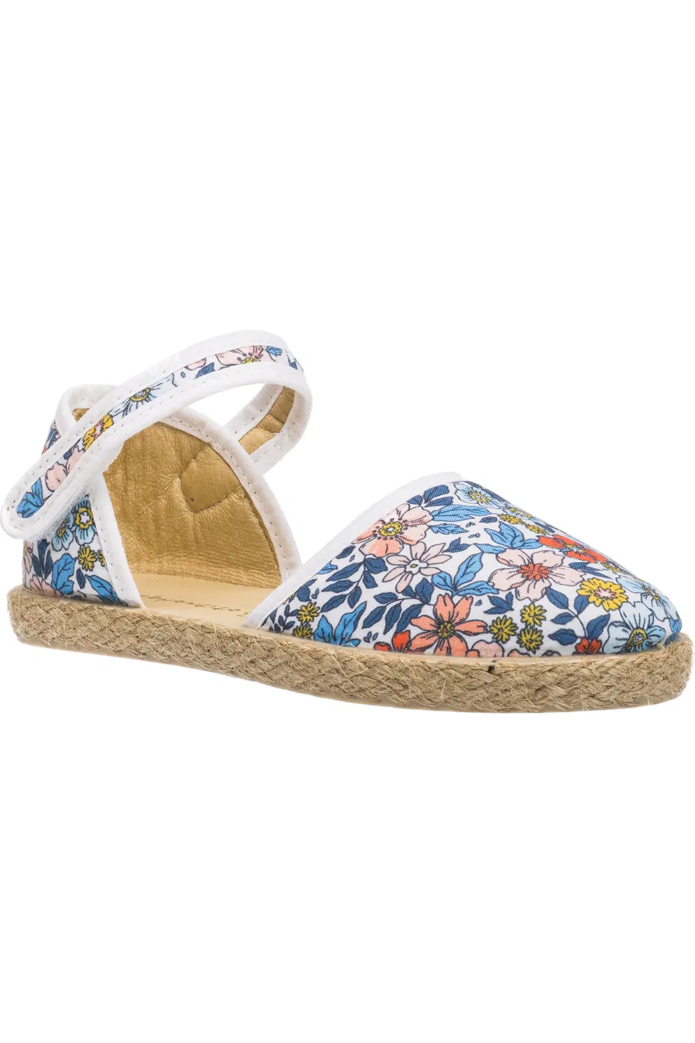 Сандалии детские из льна с регулируемым ремешком Classic Linen Espadrille Elephantito, Floral