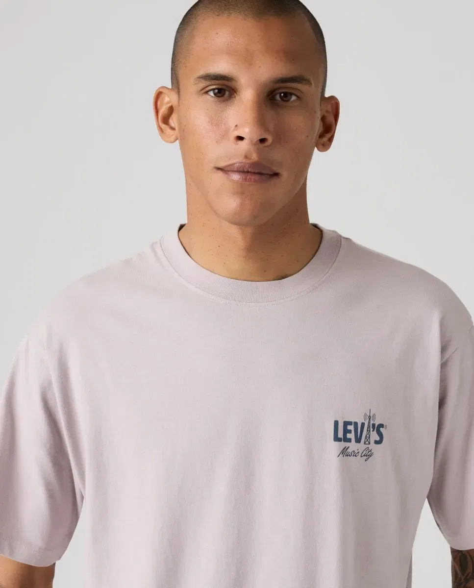 Мужская футболка с коротким рукавом с принтом Levi's, Lila — фото 3