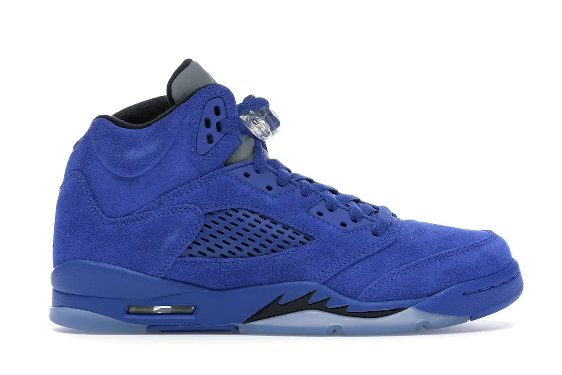 Детские кроссовки с замшевым верхом Jordan 5 Retro, Game Royal/Black