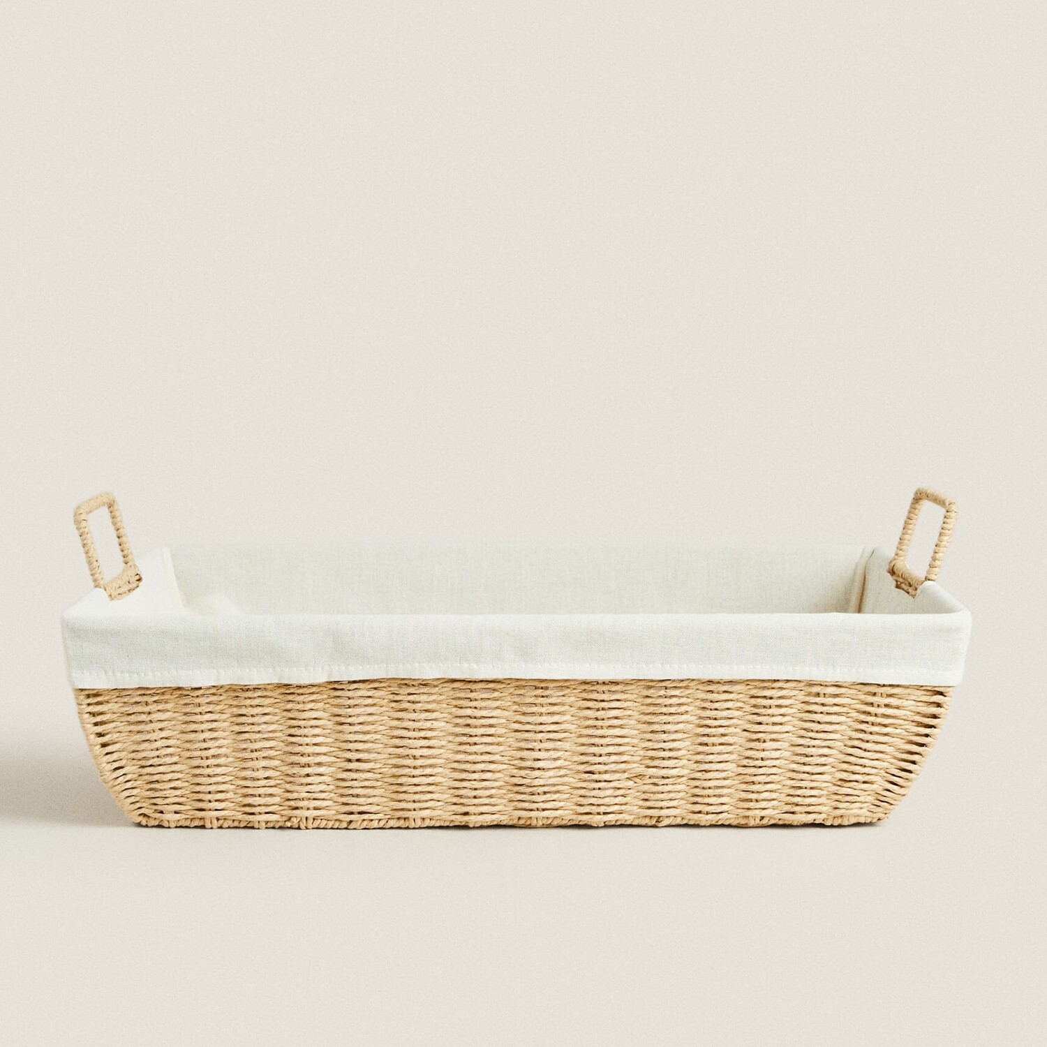 Корзина для белья Zara Home With Fabric Lining, бежевый