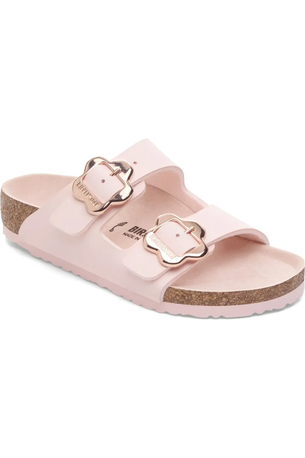 Сандалии детские с регулируемыми пряжками Arizona Flower Buckle Birkenstock, Light Rose