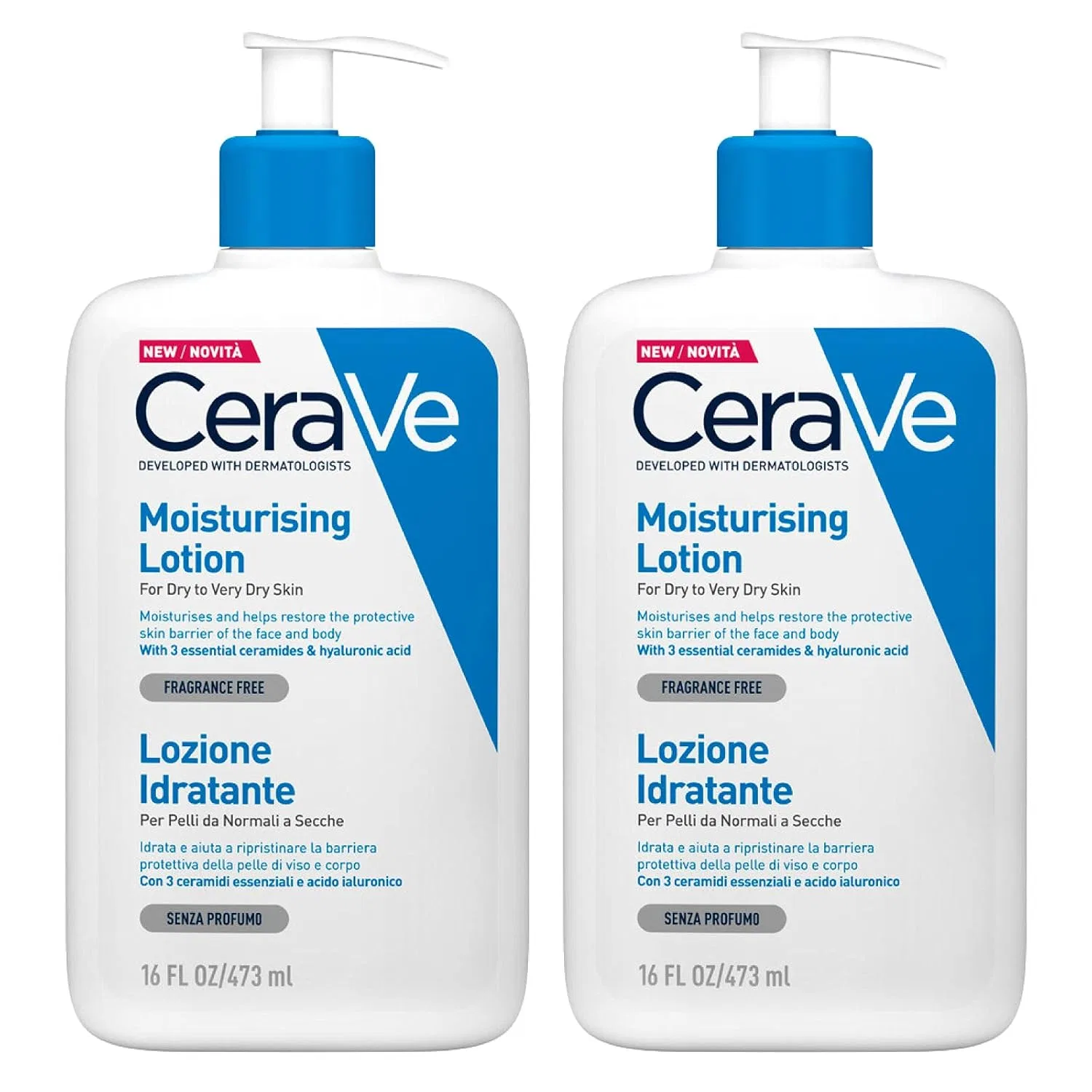 Лосьон увлажняющий CeraVe для лица и тела, 2 флакона по 473 мл