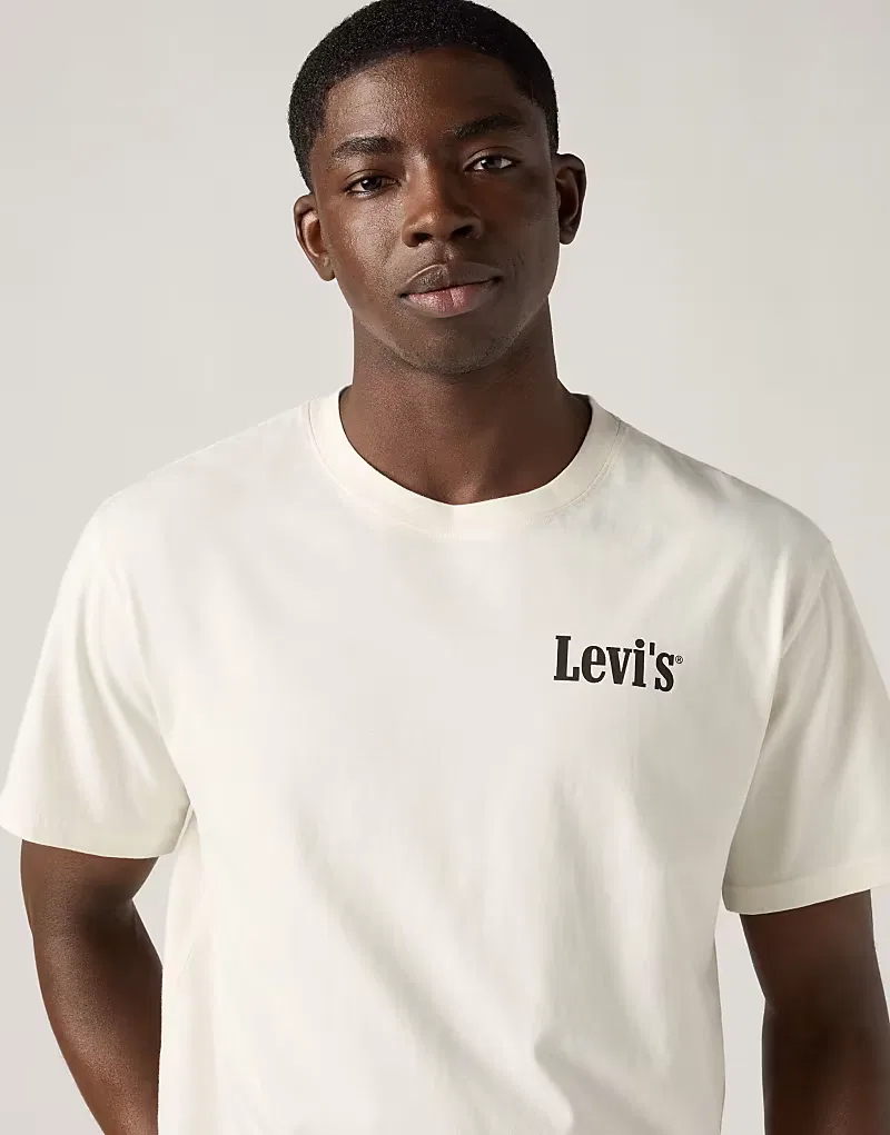 Футболка удобная хлопковая Levi's, белый — фото 3