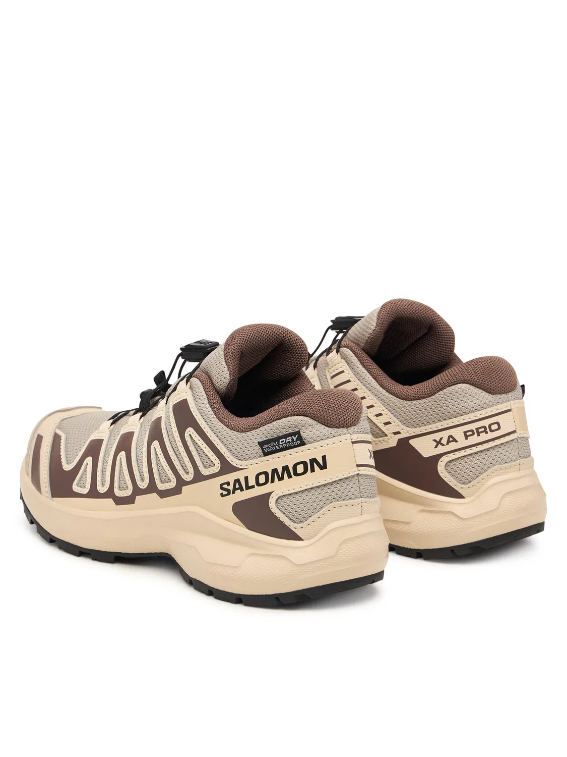 Кроссовки детские для бега Salomon XA Pro, водонепроницаемые, светло-бежевый — фото 3