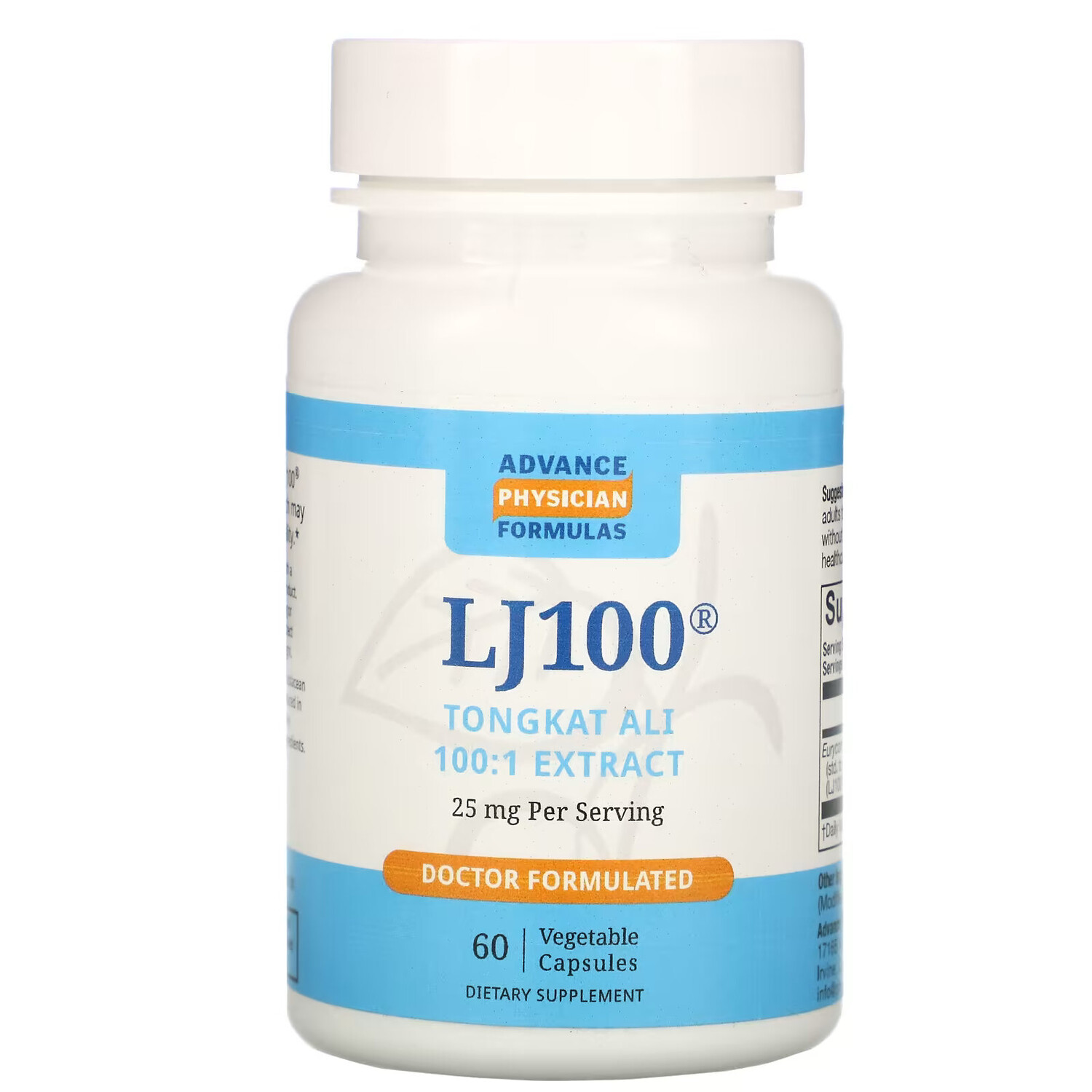

Advance Physician Formulas, LJ 100, 25 мг, 60 растительных капсул