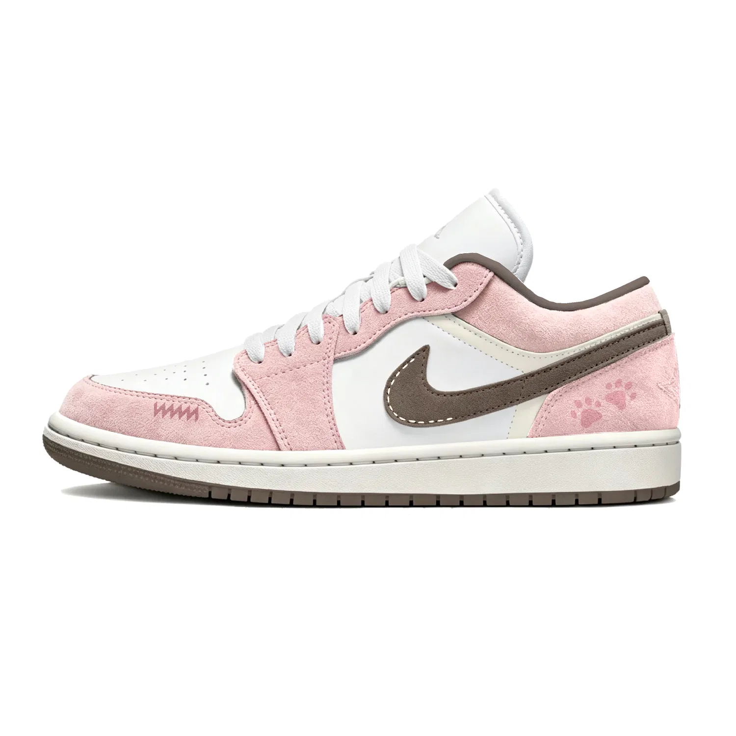 Детские кеды для скейтбординга с рисунком Jordan Nu Retro, Pink (Shopping Bag) — фото 3