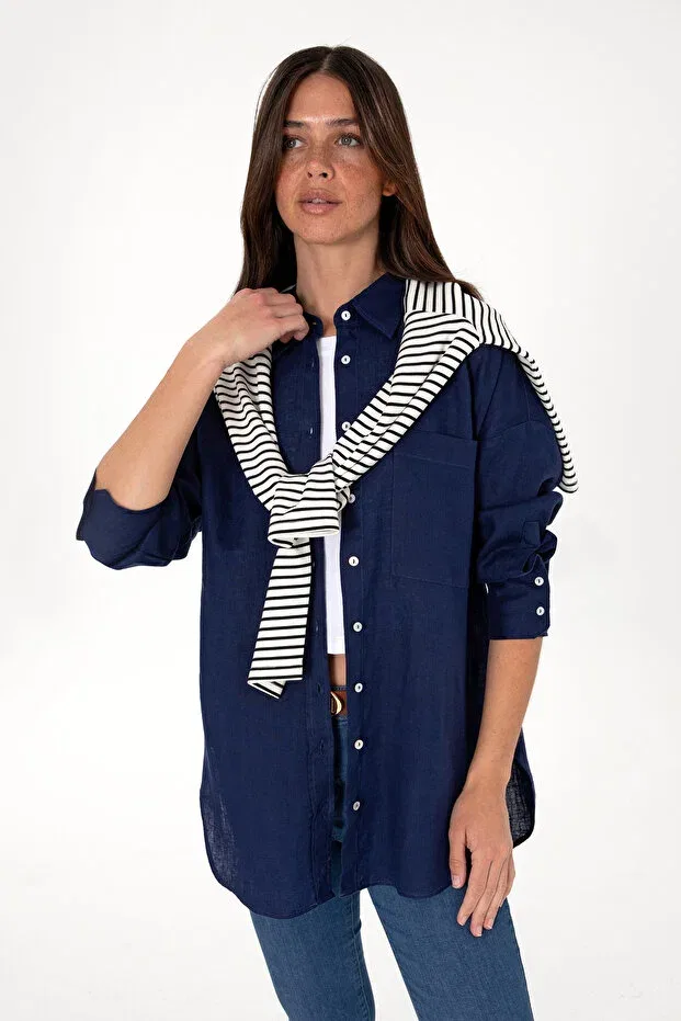 Женская туника с длинным рукавом U.S. Polo Assn., Navy Blue