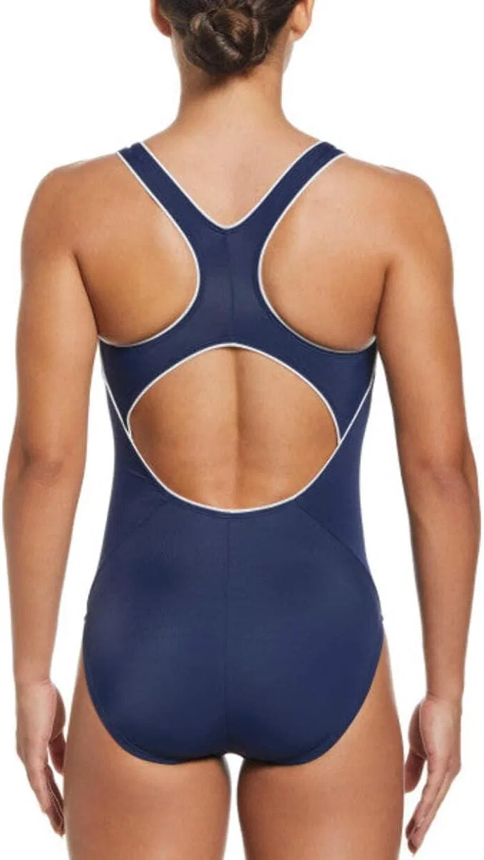 Женский слитный купальник с хлорозащитой Nike, Navy Blue — фото 2