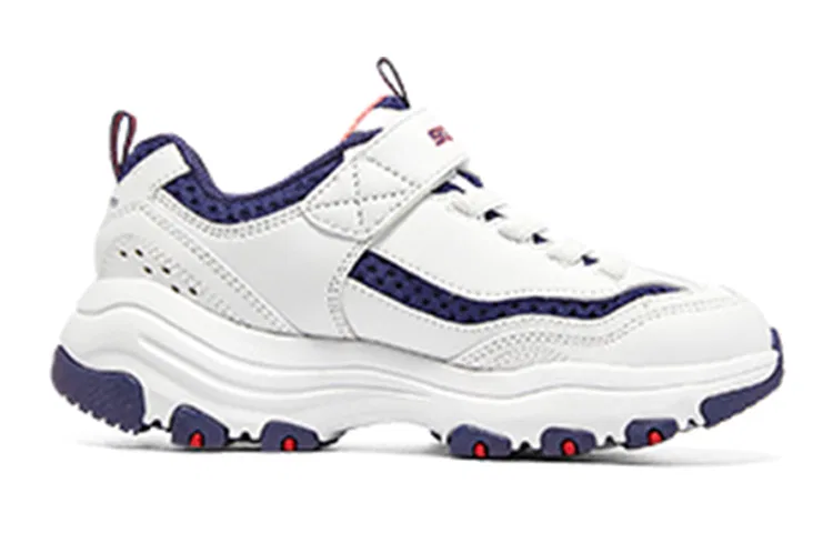 Детские повседневные кроссовки с бело-синим цветом Skechers — фото 4