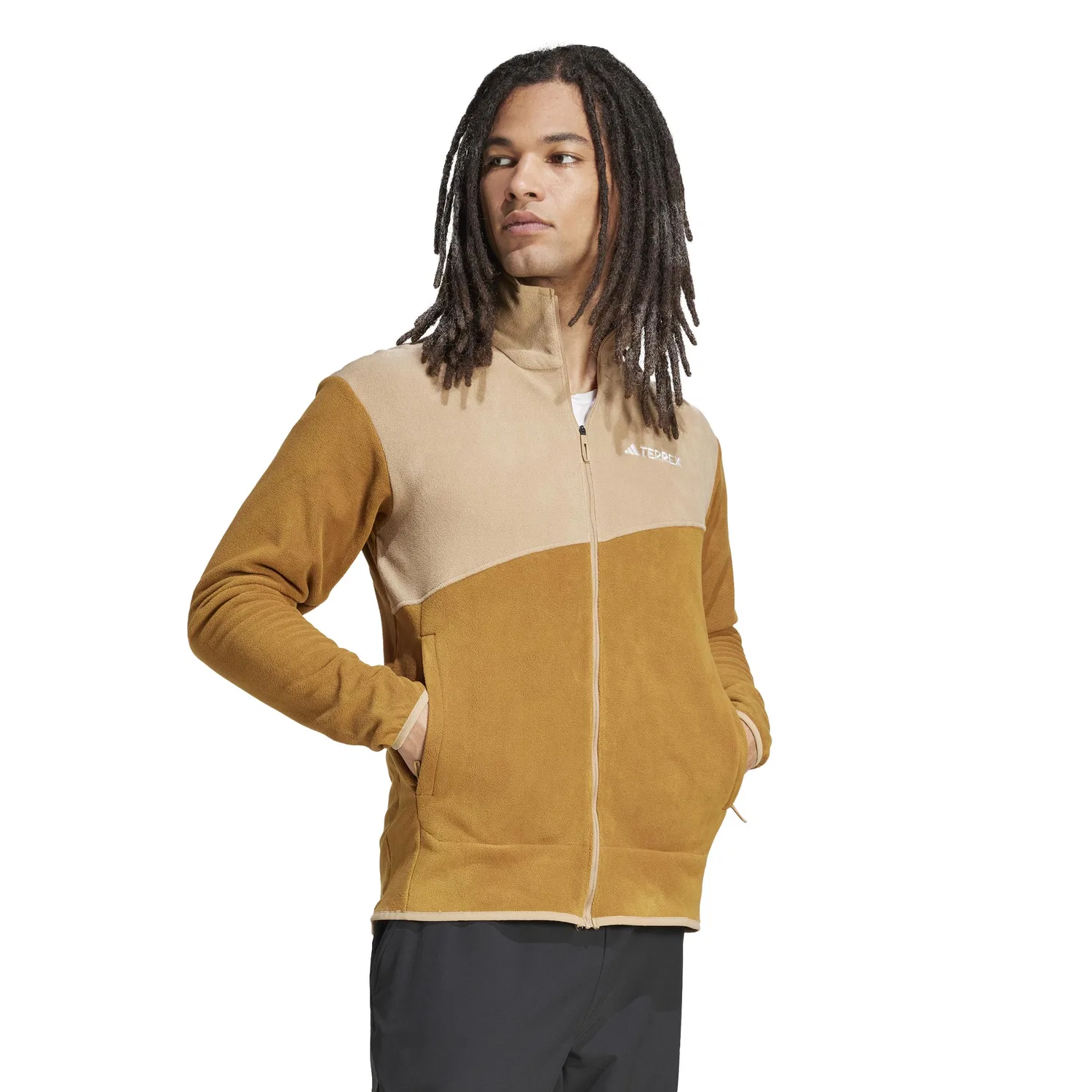 Мужская флисовая куртка с полной застёжкой-молнией Terrex Multi adidas, Bronze layer/cardboard — фото 2