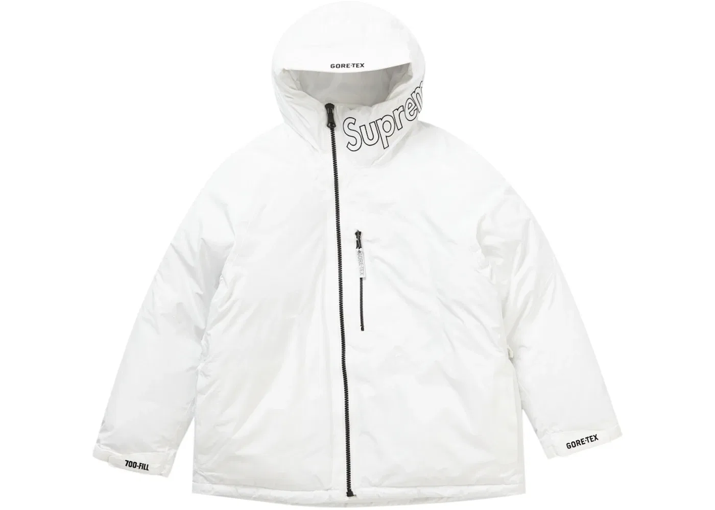 Мужская куртка-пуховик с принтом Supreme Parka (FW23), White
