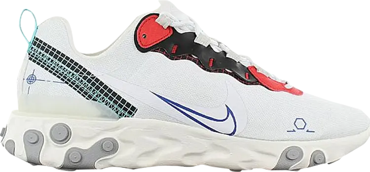 

Кроссовки Nike React Element 55 'White Multi', белый
