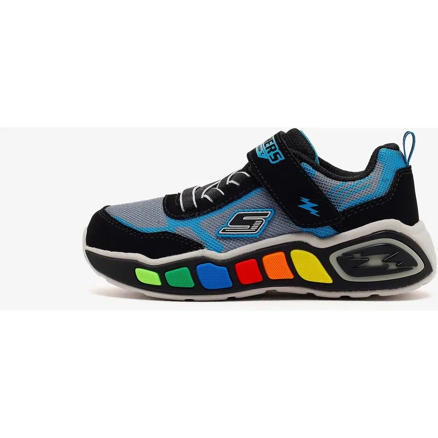 Кроссовки детские с подсветкой Play Scene Storm Brights Skechers, Черный