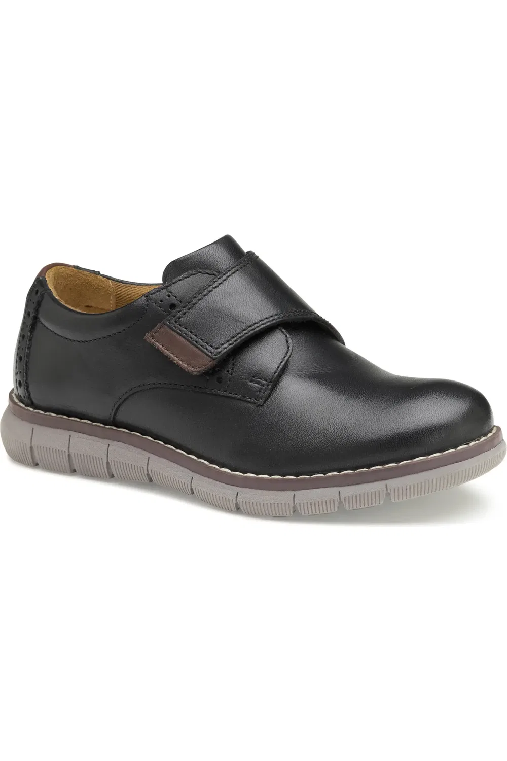 Туфли детские монки на плоской подошве Holden Johnston & Murphy, Black Full Grain