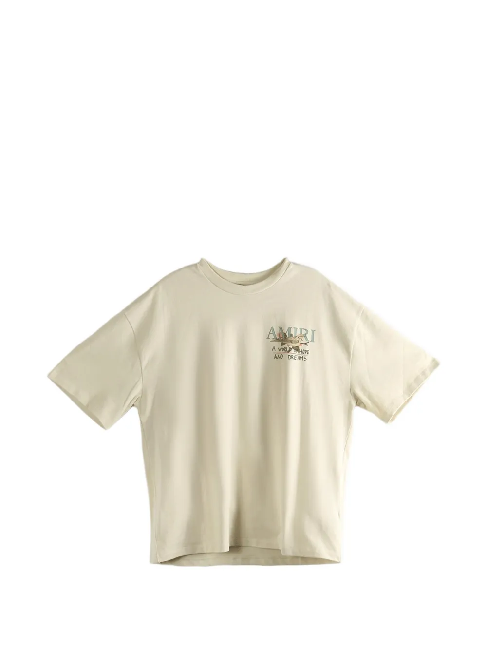 

Футболка с принтом Amiri, бежевый