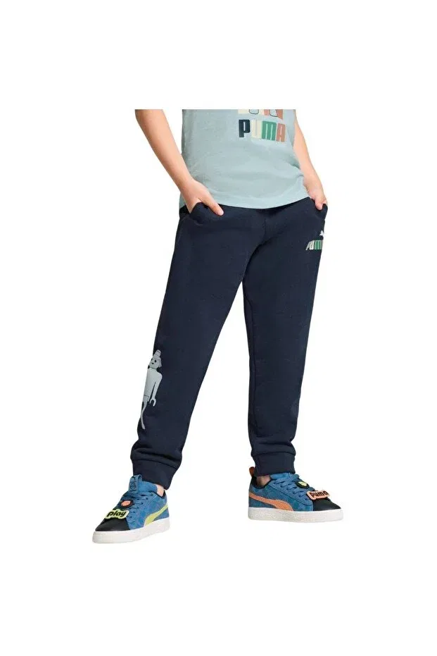 Детские спортивные штаны для девочек скинни-фит Puma, Navy Blue