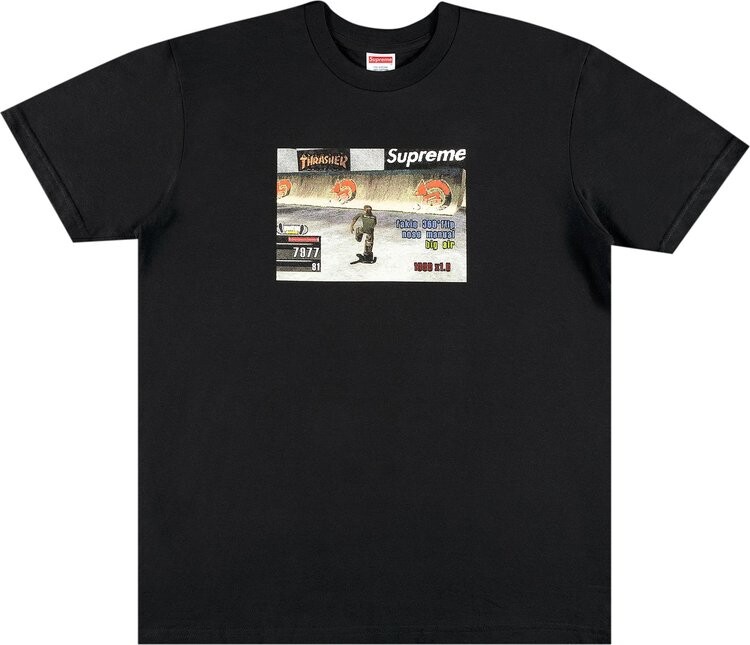 

Футболка Supreme x Thrasher Game Tee 'Black', черный