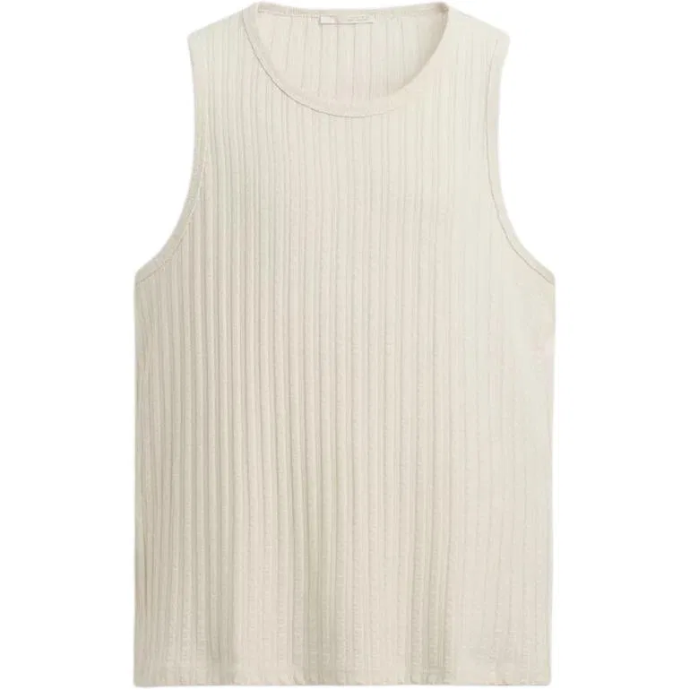 Мужская майка с круглым вырезом, белая, ZARA, Raw White