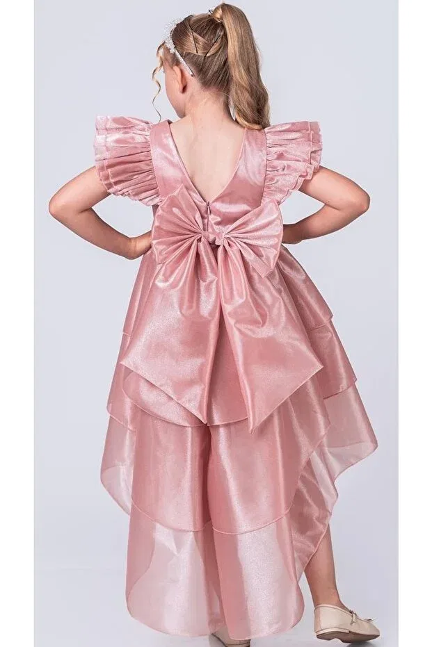 Детское платье для девочек без рукавов с принтом Vragia Evening Dress Mnk Baby&Kids, Rose Dry — фото 4