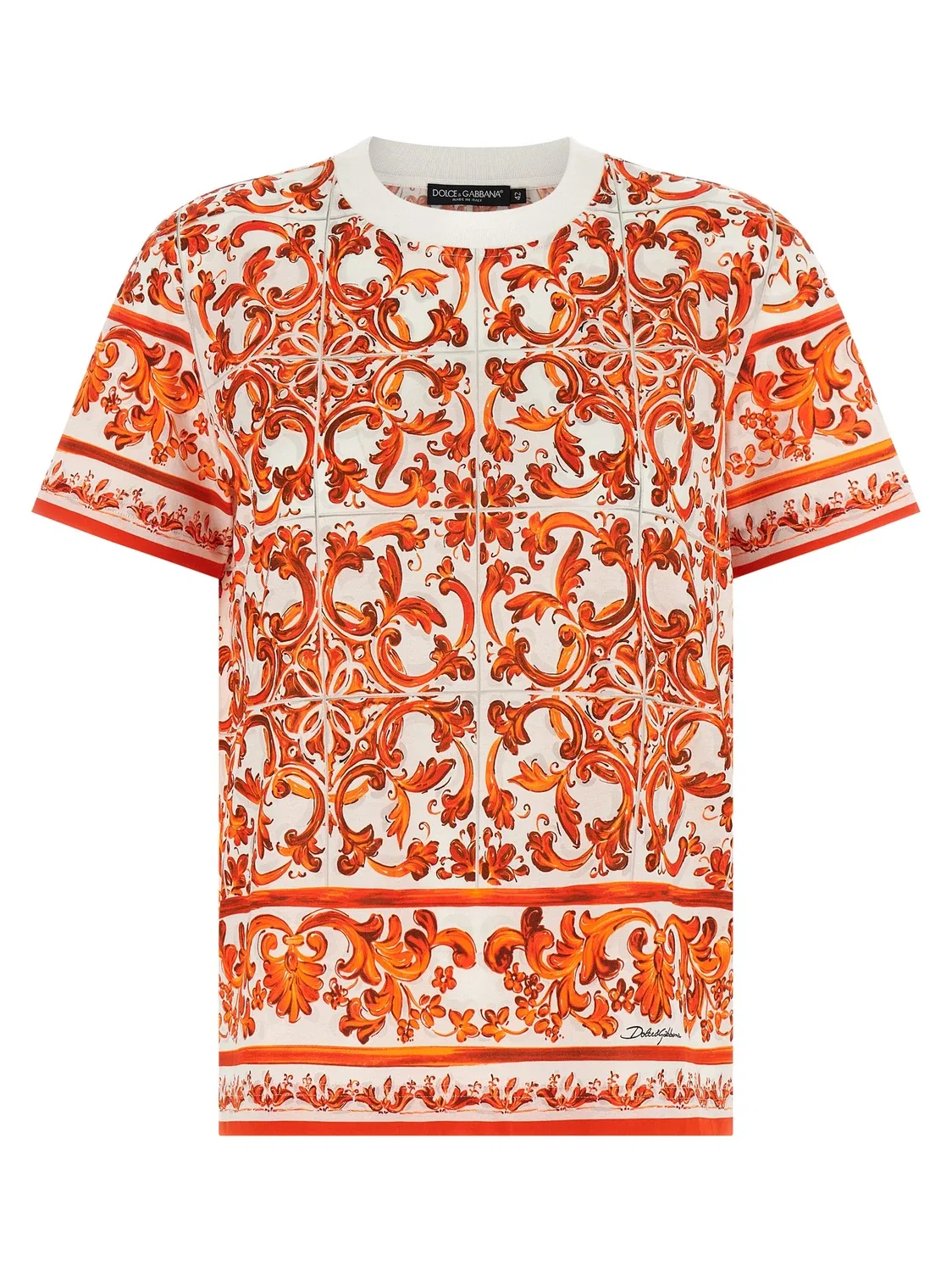 Футболка "Майоли́ка" Dolce & Gabbana, оранжевый