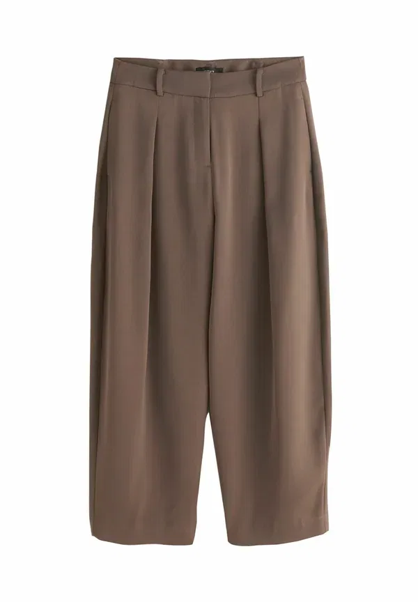 Брюки satin Next, brown, коричневый