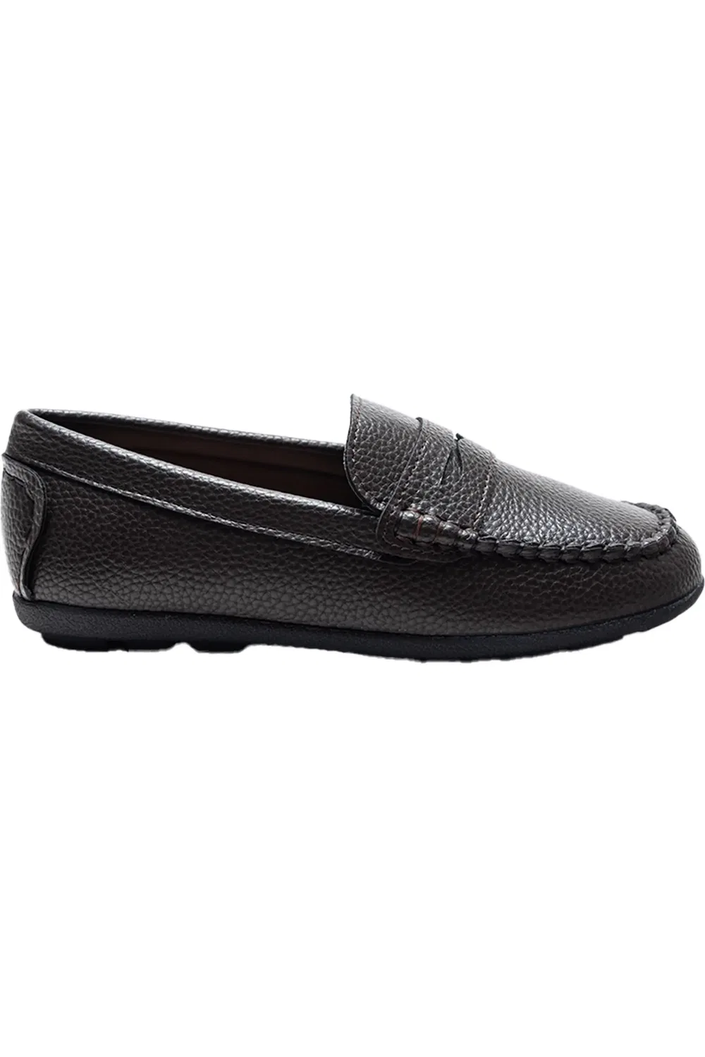 Детские туфли лоферы из кожи Penny Loafers MOUSTACHE, коричневый — фото 2