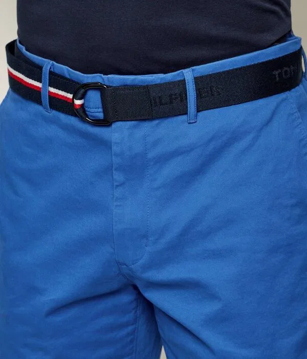 Мужские шорты чинос с ремнем Denton Tommy Hilfiger, синий — фото 4