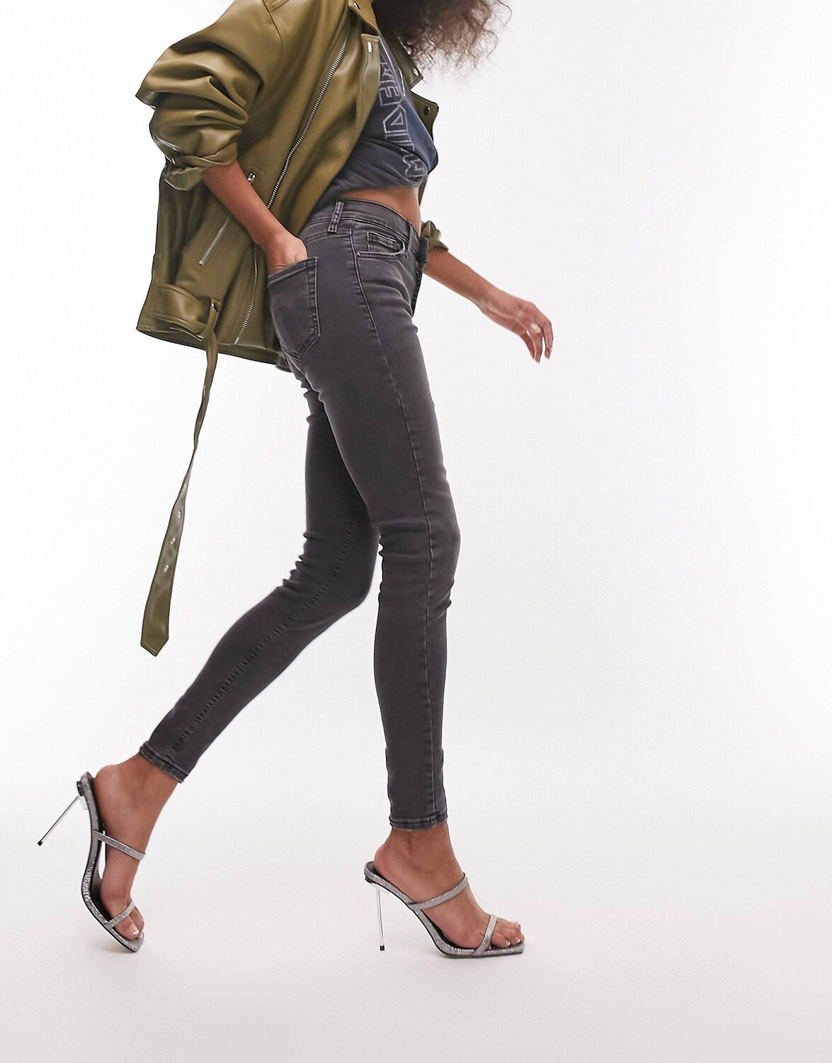 

Черные джинсы Topshop Jamie