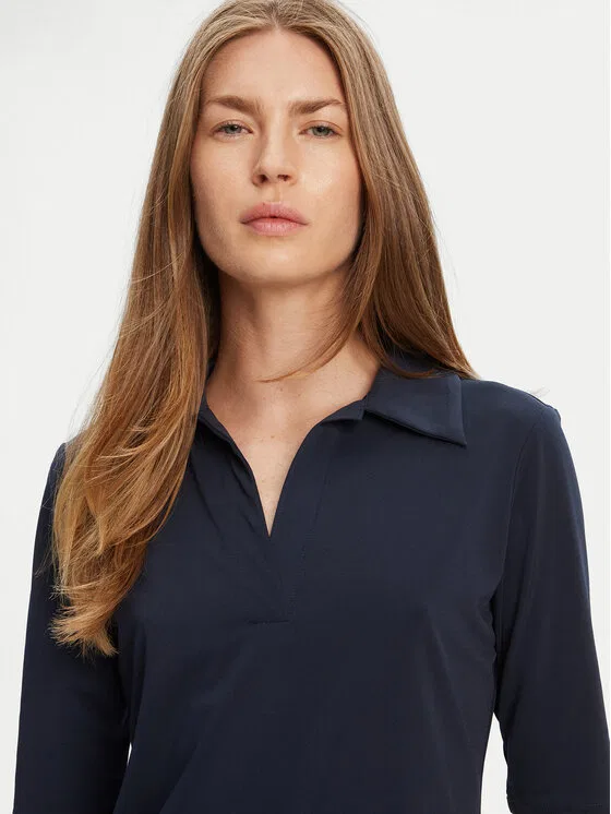 Поло slim fit Calvin Klein, темно-синий — фото 4