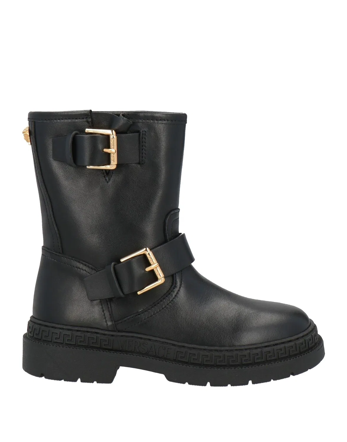 Подростковые ботинки-байкеры кожаные Versace Young, черный