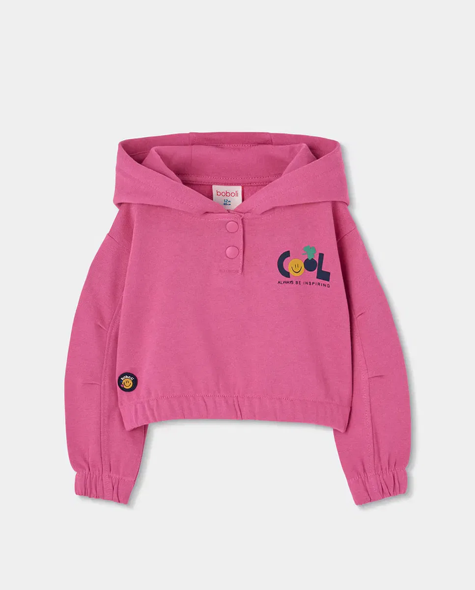 Детская худи для девочек с принтом Cool Always Be Inspiring Boboli, Multicolor
