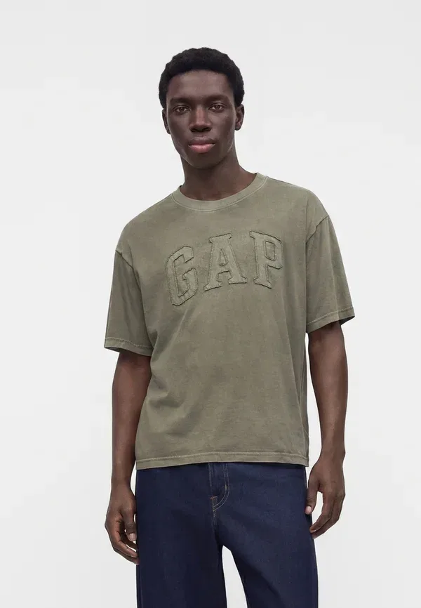 Мягкая футболка свободного кроя на каждый день с логотипом Gap, зеленый