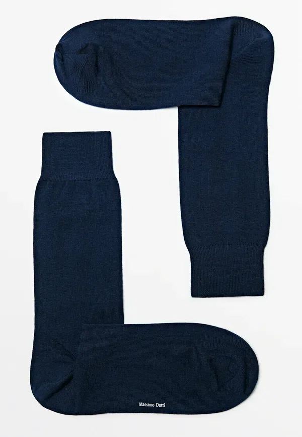 Носки хлопковые Socks Massimo Dutti, крапчатый темно-синий — фото 2