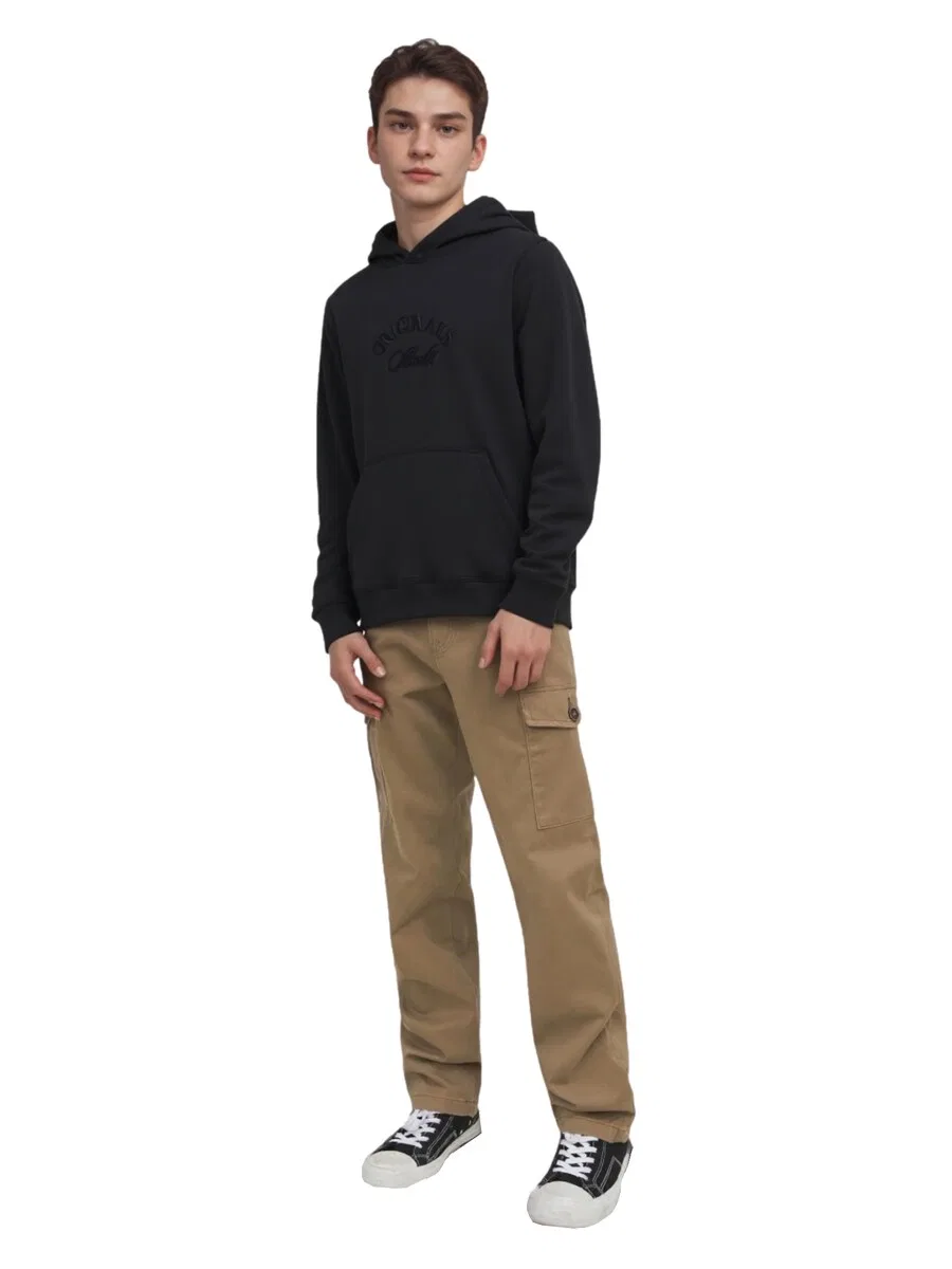 Детская толстовка 'JORBleecker' черного цвета Jack & Jones Junior — фото 3