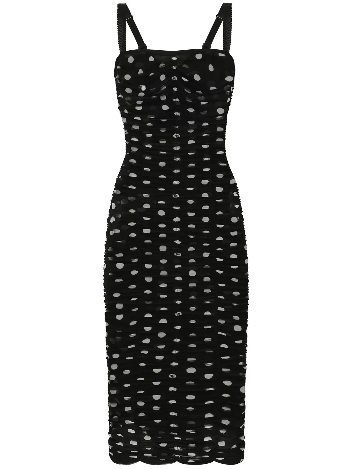 Dolce & Gabbana Тюлевое платье-миди, черное